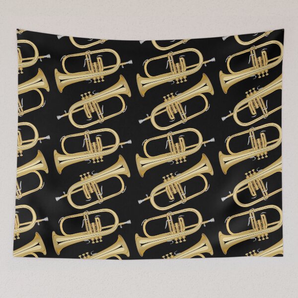 Item preview, flugelhorn on black designed and sold by kobyakov.
