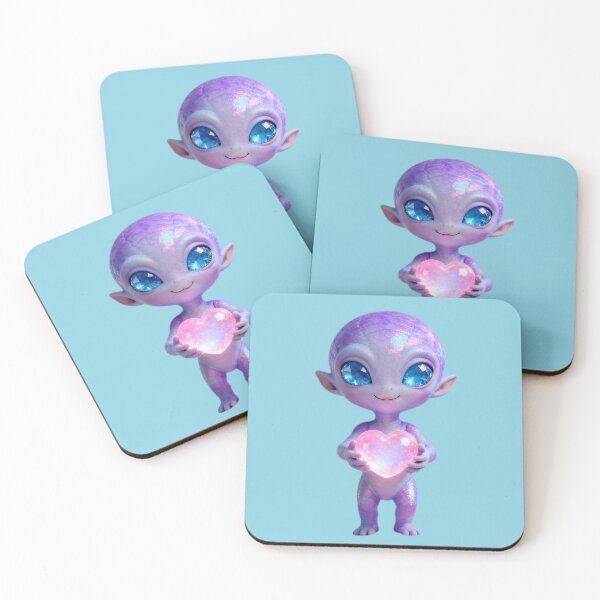 Item preview, Adorable Alien Holding Heart designed and sold by Roanemermaid.