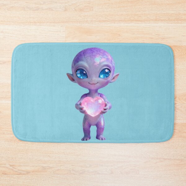 Item preview, Adorable Alien Holding Heart designed and sold by Roanemermaid.