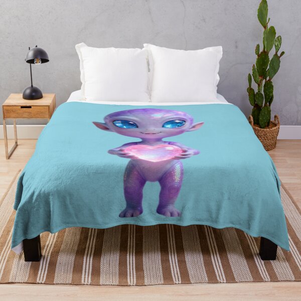 Item preview, Adorable Alien Holding Heart designed and sold by Roanemermaid.