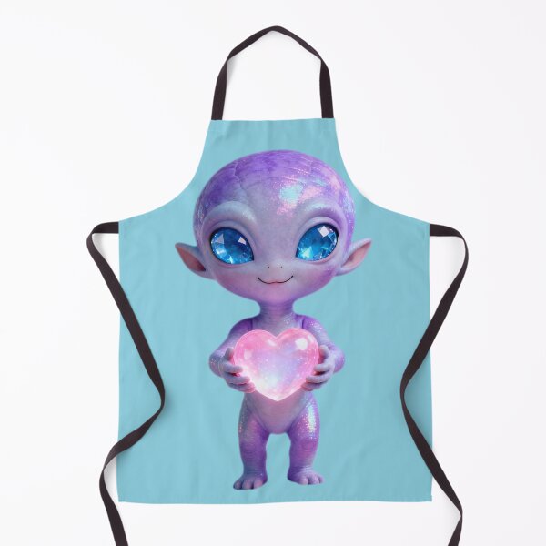 Item preview, Adorable Alien Holding Heart designed and sold by Roanemermaid.