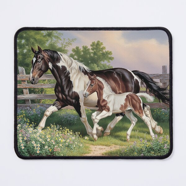 Item preview, Horses Paints Mare & Foal Throw Blanket designed and sold by candiscamera.