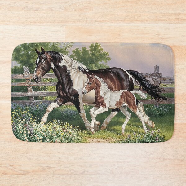 Item preview, Horses Paints Mare & Foal Throw Blanket designed and sold by candiscamera.