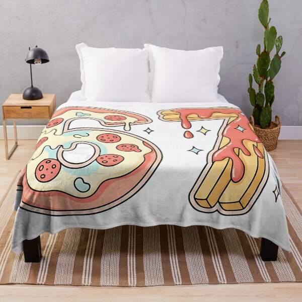 Item preview, 67 Six Seven Funny Pizza Meme Design Food Humor Retro Number Art designed and sold by ArtDesignTp.