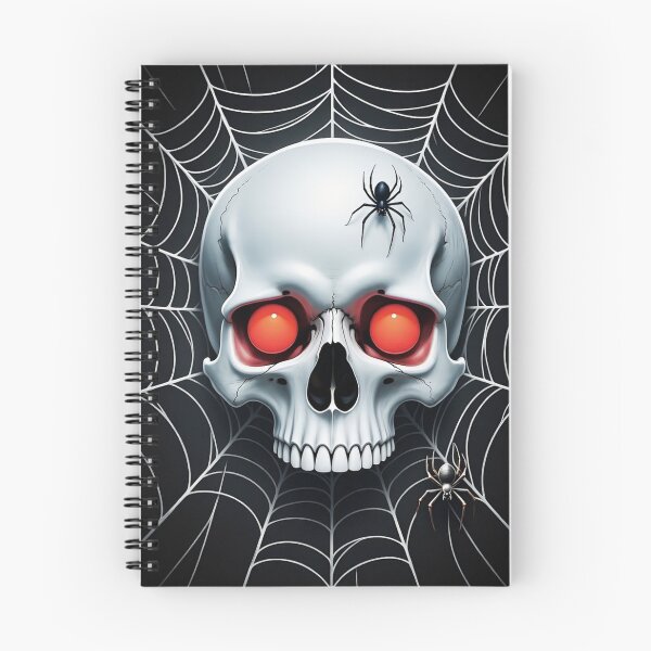 Item preview, Horror Skull with Glowing Red Eyes & Spiders T-Shirt designed and sold by YAM716.