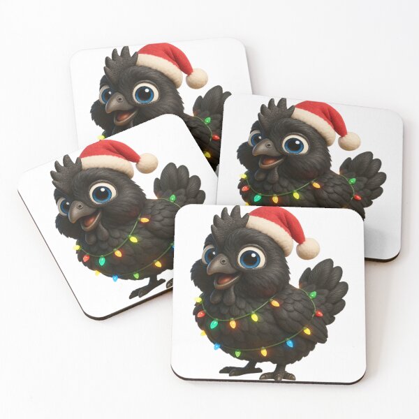Item preview, Christmas Ayam Cemani Chicken 1 designed and sold by Sillytoe.