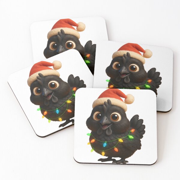 Item preview, Christmas Ayam Cemani Chicken 2 designed and sold by Sillytoe.