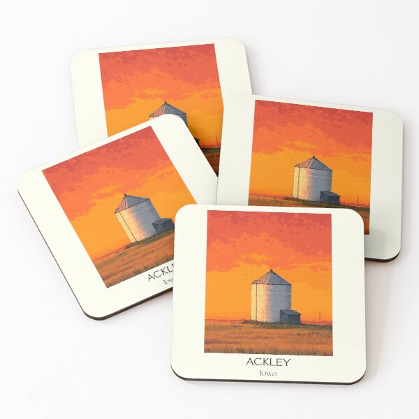 Item preview, Ackley Iowa Grain Silo | Farm Sunset Poster designed and sold by TuncGK.