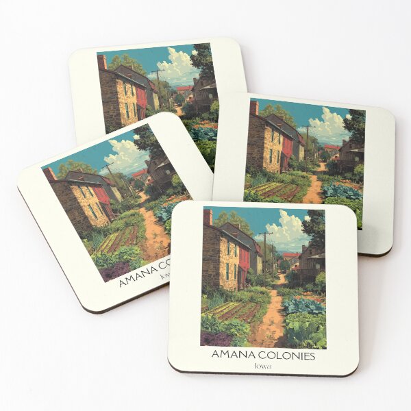 Item preview, Amana Colonies Iowa | Historic Village Garden Poster designed and sold by TuncGK.