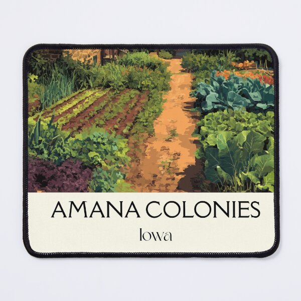 Item preview, Amana Colonies Iowa | Historic Village Garden Poster designed and sold by TuncGK.