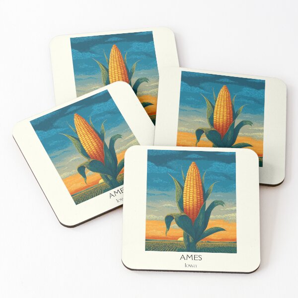 Item preview, Ames Iowa Giant Corn | Agricultural Art Poster designed and sold by TuncGK.