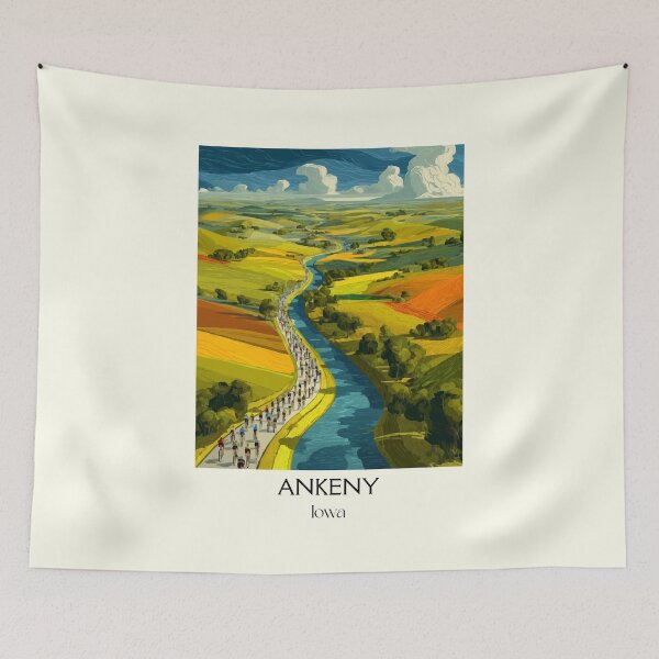Item preview, Ankeny Iowa River Valley | Rolling Farmland Poster designed and sold by TuncGK.