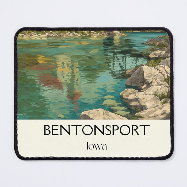 Item preview, Bentonsport Iowa Historic Bridge | River Village Poster designed and sold by TuncGK.