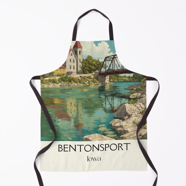 Item preview, Bentonsport Iowa Historic Bridge | River Village Poster designed and sold by TuncGK.