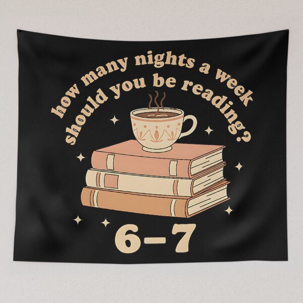 Item preview, How Many Nights a Week Should You Be Reading 6 7 Funny Book Lover Coffee Design designed and sold by ArtDesignTp.