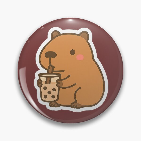 Item preview, Capybara Sipping Bubble Tea designed and sold by SnugglePod Studio.