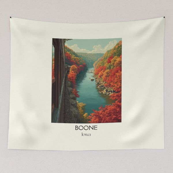 Item preview, Boone Iowa Scenic Valley | Autumn Foliage Poster designed and sold by TuncGK.