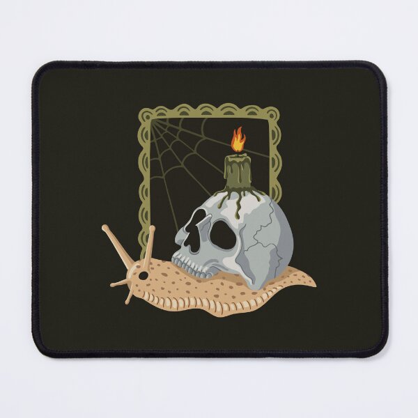 Item preview, Snail with skull, candle and picture frame Halloween designed and sold by InkofNocturna.