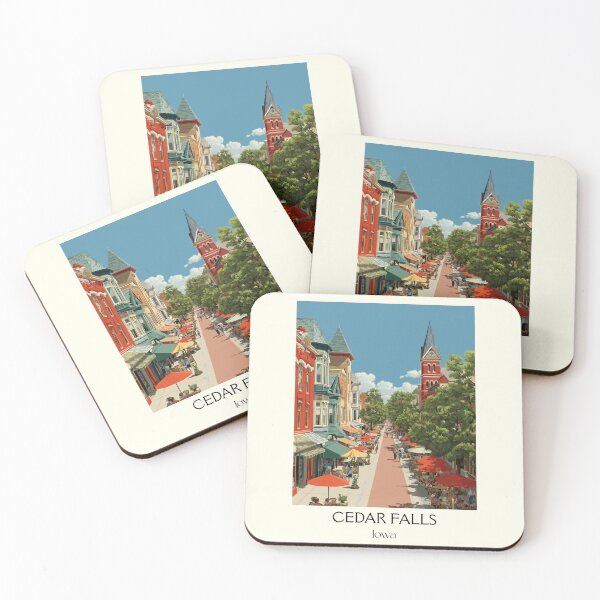 Item preview, Cedar Falls Iowa Downtown | Main Street Poster designed and sold by TuncGK.