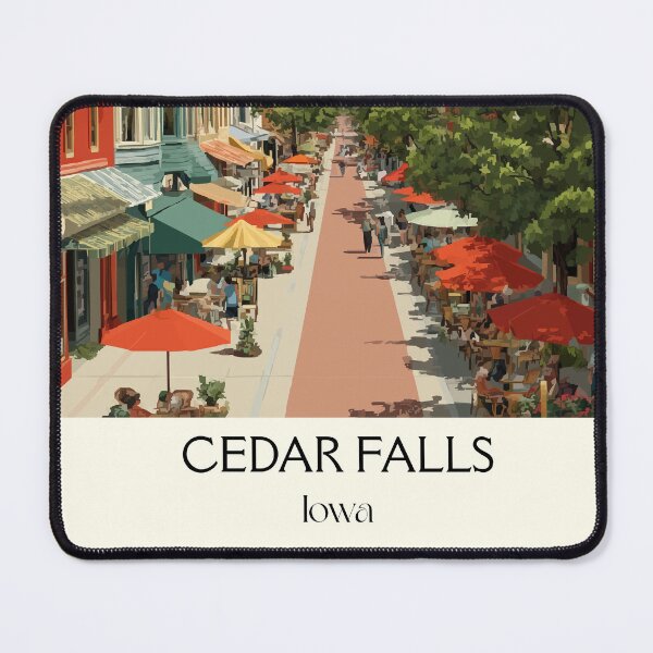 Item preview, Cedar Falls Iowa Downtown | Main Street Poster designed and sold by TuncGK.