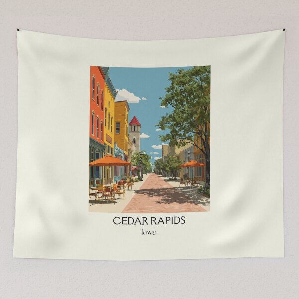 Item preview, Cedar Rapids Iowa Historic District | City Life Poster designed and sold by TuncGK.