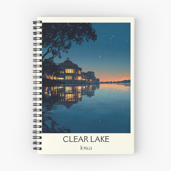 Item preview, Clear Lake Iowa Night | Lakeside Reflection Poster designed and sold by TuncGK.