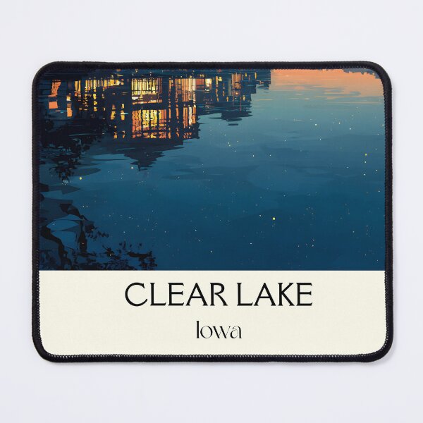 Item preview, Clear Lake Iowa Night | Lakeside Reflection Poster designed and sold by TuncGK.