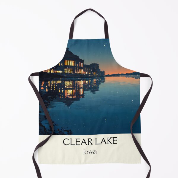 Item preview, Clear Lake Iowa Night | Lakeside Reflection Poster designed and sold by TuncGK.