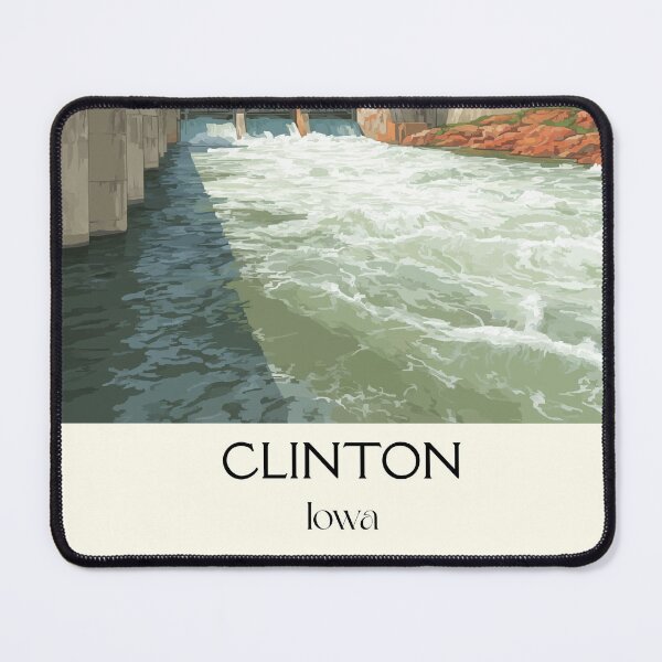 Item preview, Clinton Iowa River Dam | Lock and Dam Poster designed and sold by TuncGK.
