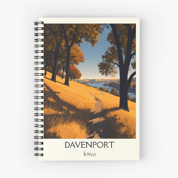 Item preview, Davenport Iowa River Bluff | Autumn City View Poster designed and sold by TuncGK.