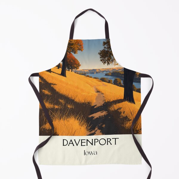Item preview, Davenport Iowa River Bluff | Autumn City View Poster designed and sold by TuncGK.