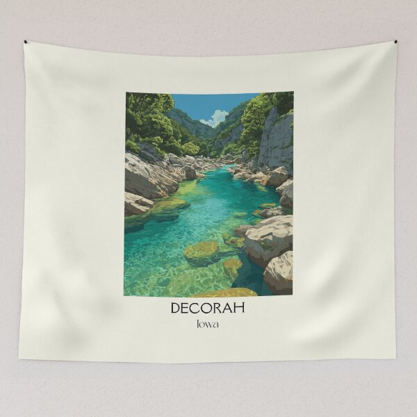 Item preview, Decorah Iowa Upper River | Clear Water Kayaking Poster designed and sold by TuncGK.
