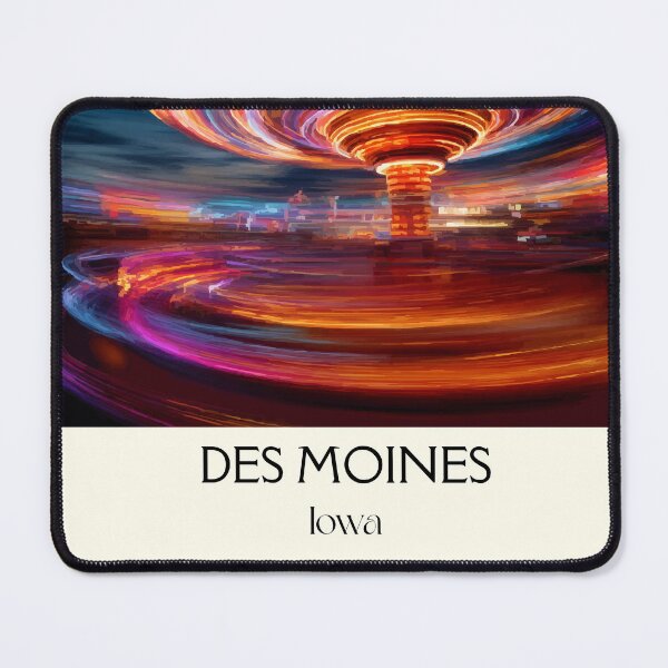 Item preview, Des Moines Iowa Abstract Energy | Capital City Lights Poster designed and sold by TuncGK.