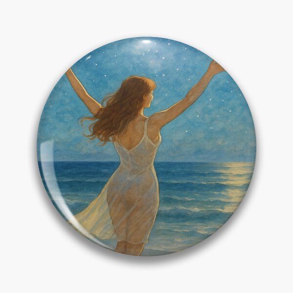 Item preview, Bathed in Moonlight – Watercolor Feminine Art by GGSTCraft designed and sold by ggstcraft.