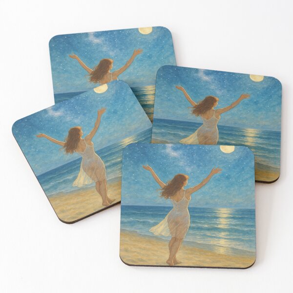 Item preview, Bathed in Moonlight – Watercolor Feminine Art by GGSTCraft designed and sold by ggstcraft.