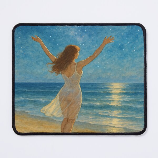 Item preview, Bathed in Moonlight – Watercolor Feminine Art by GGSTCraft designed and sold by ggstcraft.