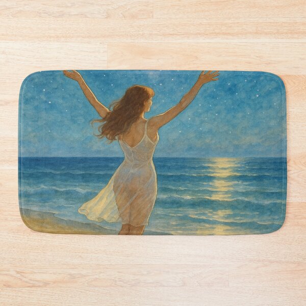 Item preview, Bathed in Moonlight – Watercolor Feminine Art by GGSTCraft designed and sold by ggstcraft.