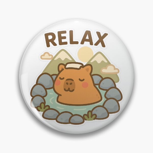 Item preview, Relaxing Capybara In Hotspring Cute Sticker designed and sold by SnugglePod Studio.