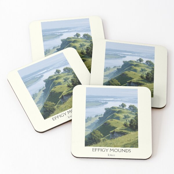 Item preview, Effigy Mounds Iowa Historic Site | River Valley Poster designed and sold by TuncGK.