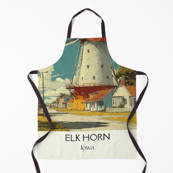Item preview, Elk Horn Iowa Danish Windmill | Immigrant Heritage Poster designed and sold by TuncGK.