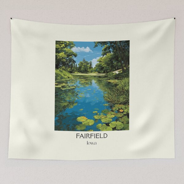 Item preview, Fairfield Iowa Lily Pond | Serene Nature Poster designed and sold by TuncGK.