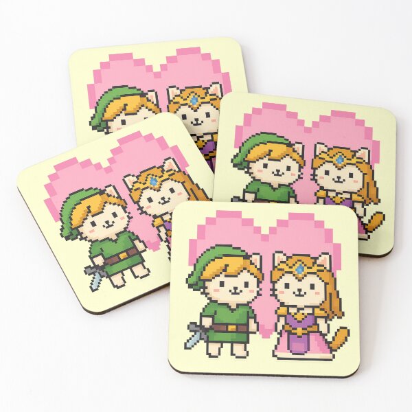 Item preview, Cute 8-Bit Adventurer and Princess Cats | Adorable Retro Gamer Design designed and sold by Beezy-Kneez.