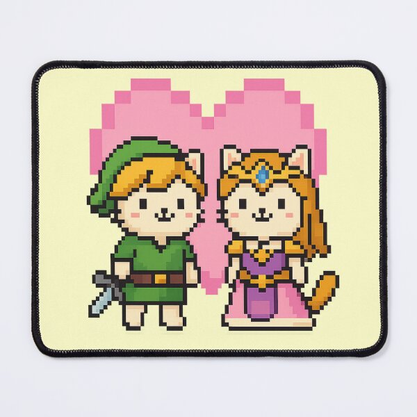 Item preview, Cute 8-Bit Adventurer and Princess Cats | Adorable Retro Gamer Design designed and sold by Beezy-Kneez.