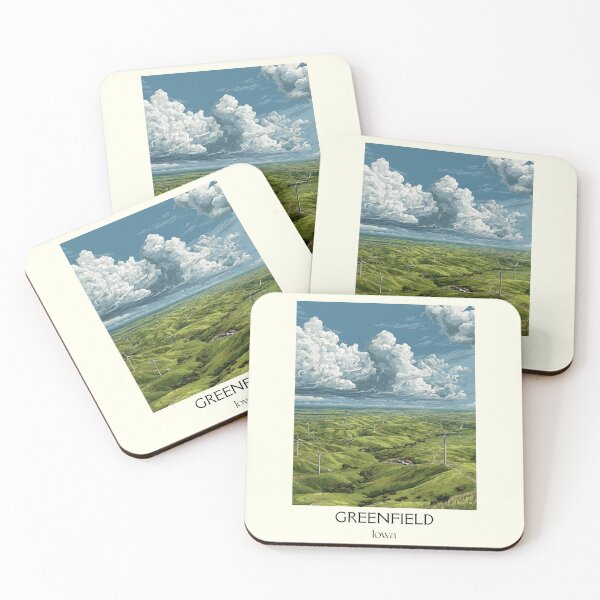 Item preview, Greenfield Iowa Rolling Hills | Green Pasture Poster designed and sold by TuncGK.