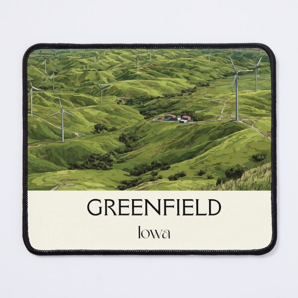 Item preview, Greenfield Iowa Rolling Hills | Green Pasture Poster designed and sold by TuncGK.