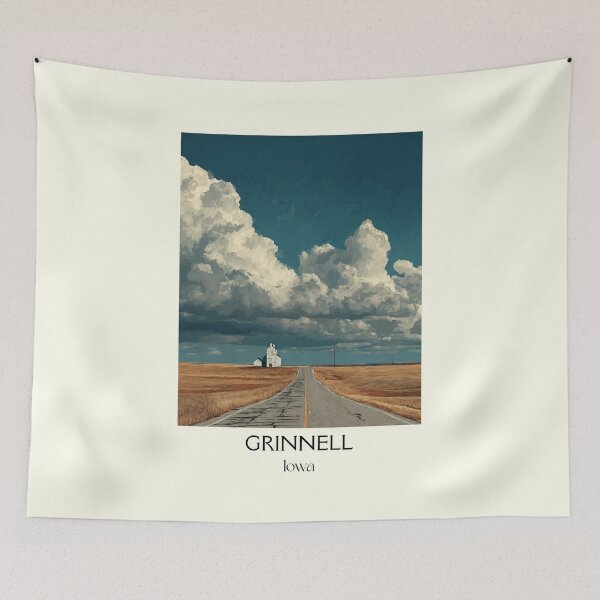 Item preview, Grinnell Iowa Country Road | Prairie Sky Poster designed and sold by TuncGK.