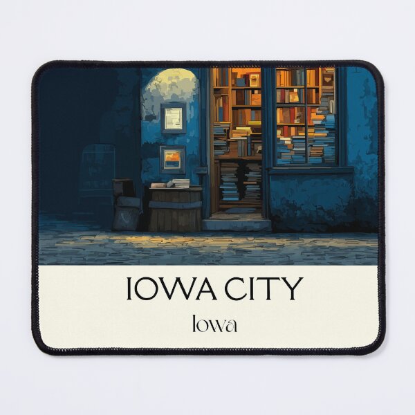 Item preview, Iowa City Iowa Night Window | University Town Poster designed and sold by TuncGK.