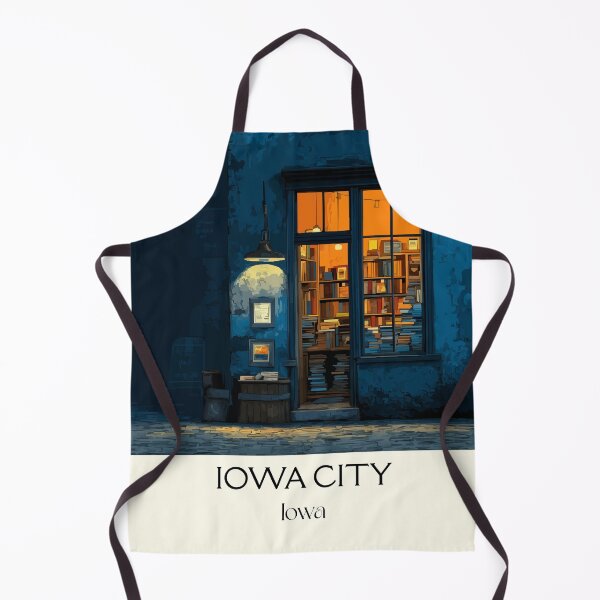 Item preview, Iowa City Iowa Night Window | University Town Poster designed and sold by TuncGK.