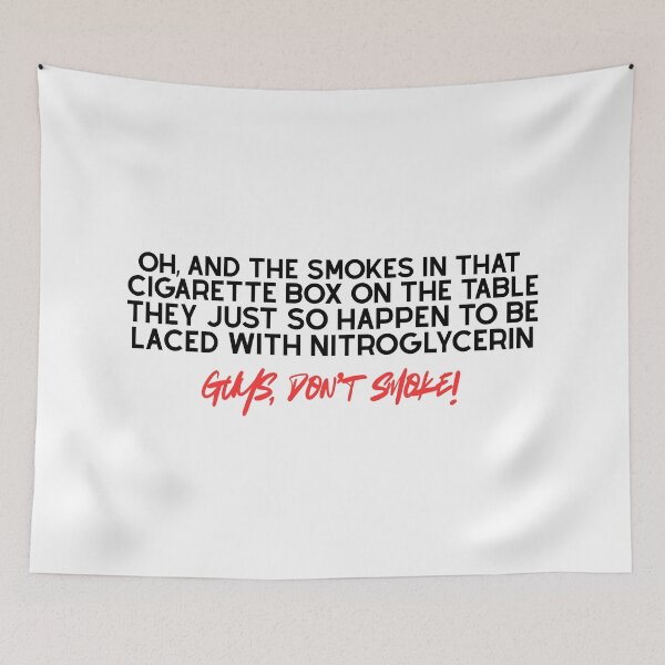 Item preview, Lying Is the Most Fun a Girl Can Have Without Taking Her Clothes Off Lyrics - Guys Don't Smoke designed and sold by jleeg.