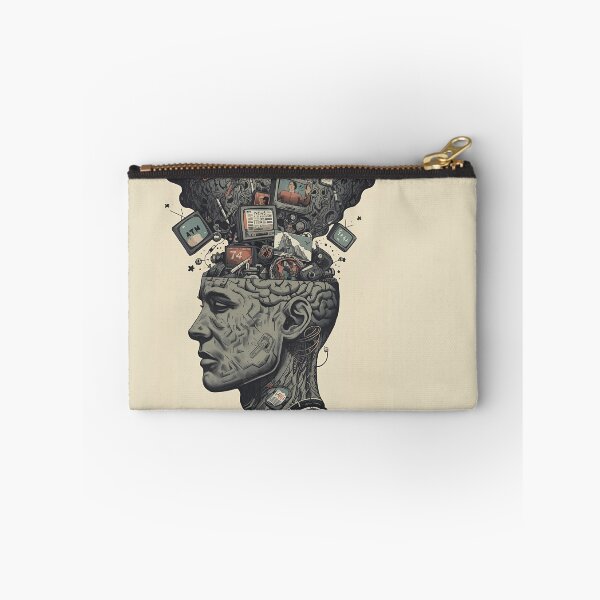 Item preview, Overloaded Mind – Abstract Commentary on Modern Negativity and Media Noise designed and sold by TigerGrey.